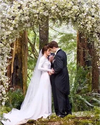 Jedna od novijih kultnih vjenčanica na ovom popisu je svakako ona bijela, elegantna s otvorenim leđima i dugim rukavima s čipkom koju je za Kristen Stewart u &quot;Twilight Sagi&quot; dizajnirala Carolina Herrera. Nakon premijere filma mladenke diljem svijeta počele su kupovati slične kopije ove dizajnerske haljine, a do danas ovaj model ostaje jedan od najtraženijih na svijetu. 