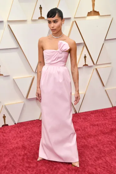 Zoë Kravitz odabrala je haljinu Saint Laurent koju je istaknula njezinu nježnu figuru i naglasila ženstvenost. 