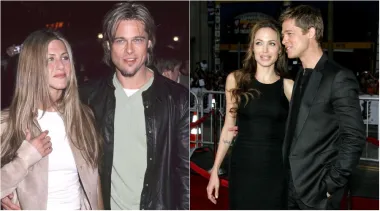 Brad Pitt i Jennifer Aniston bili su zlatni par Hollywooda kada su počeli hodati 1998. godine. Nakon dvije godine vjenčali su se u Malibuu i činilo se da je među njima sve savršeno, sve do otprilike 2005. godine, kada su za People objavili da se razvode. Za to vrijeme Pitt je radio s Angelinom Jolie na filmu &quot;Gospodin i gospođa Smith&quot;, a ubrzo su počeli i izlaziti, nakon što su Pitt i Aniston objavili da se rastaju. Pitt i Jolie kasnije su postali novi &quot;it&quot; par i vjenčali su se 2014., no u međuvremenu je Jolie podnijela zahtjev za razvod.