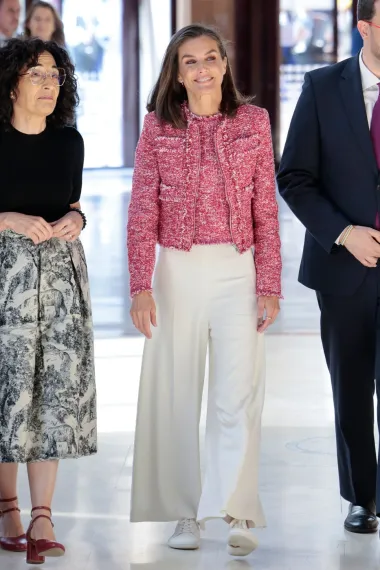 U svakodnevnim prilikama, Letizia se odlučuje za ležernije, ali jednako stylish kombinacije. Često je viđamo u elegantnim hlačama ili suknjama u kombinaciji sa ženstvenim bluzama ili košuljama.
