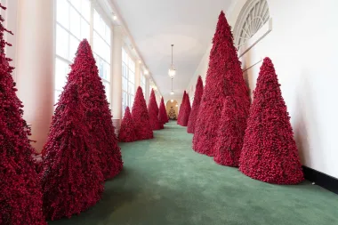 Godina 2018. bila je najkontroverznija kada je riječ o Melanijinim božićnim ukrasima. Tema je bila &quot;American Treasures&quot;, koja je trebala slaviti američko naslijeđe i simbole nacije. Međutim, mnoge su reakcije bile negativne zbog tematskog izbora i načina na koji su ukrasi bili izvedeni.
