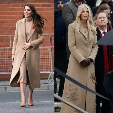 Uoči inauguracije predsjednika Trumpa, 2025. godine, Ivanka je nosila kaput u boji devine dlake dizajnera Oscara de la Rente. Kaput je bio ukrašen 3D cvjetnim aplikacijama, a nosila ga je preko pulovera s visokim ovratnikom. Ovaj suptilni izgled kombinirala je s crnim kožnim čizmama i bordo zimskim rukavicama. Sličan umjereniji outfit nosila je princeza Kate 2022. godine, kada je odjenuvši Max&amp;Co kaput, pleteni midi džemper s kragnom i crvenim brošom. 