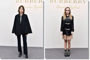 Poznate trendseterice na Burberry reviji