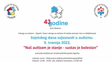 Dođite na obilježavanje Svjetskog dana svjesnosti o autizmu na Jarunu