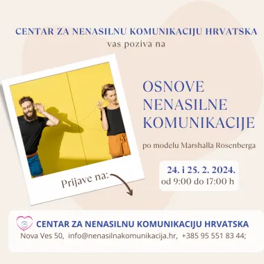 Edukacija 'Nenasilna komunikacija' uči nas kako jasno izraziti što želimo i trebamo